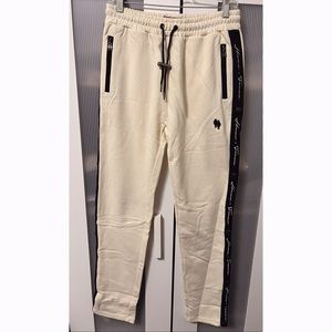 NWT Homme Femme Signature Track Pants in Cream Luxury Street Wear Size M